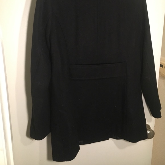 Black button down wool pea coat - Picture 4 of 4